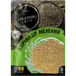 Коріандр мелений пакет-саше 20 г Приправи Світу