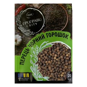 Перець чорний горошок пакет саше 20 г Приправи Світу