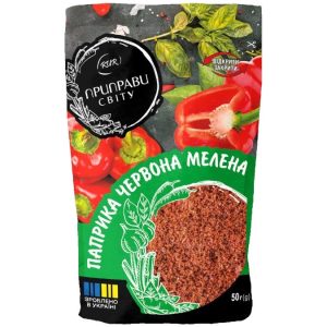 Паприка червона мелена (дой-пак) 50 г Приправи Світу